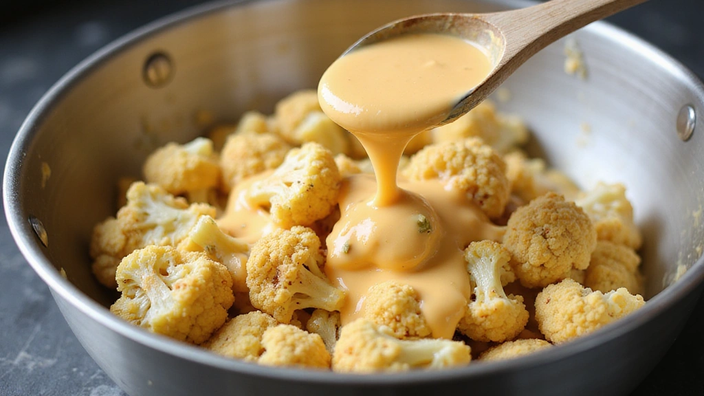 Cauliflower Mac and Cheese – Low-Carb Comfort Food - Step 4: Combine Cauliflower and Sauce