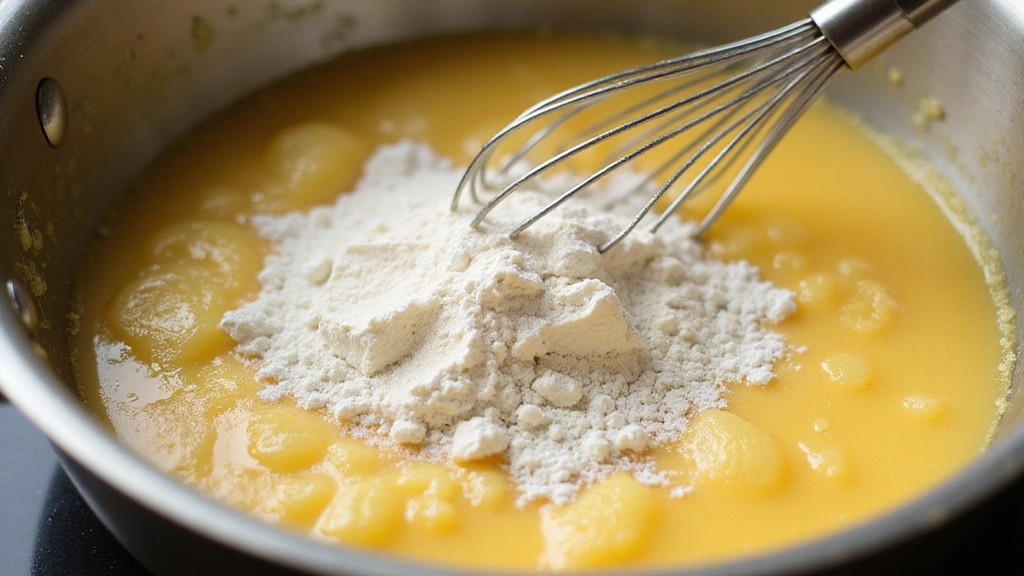 Creamy Roux for Mac and Cheese – Chef’s Secret Base - Step 3: Add Flour
