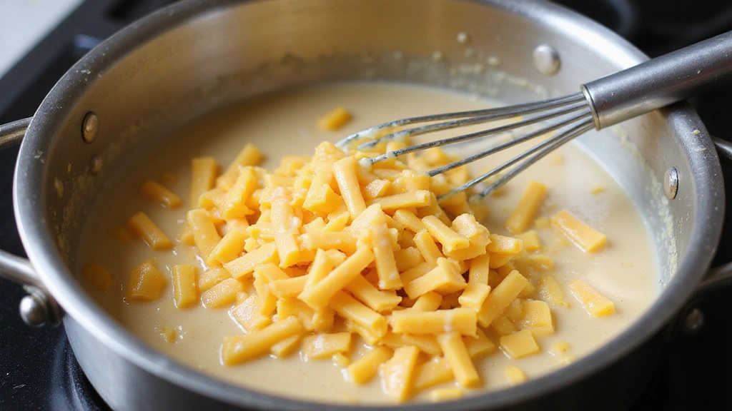 Paula Deen Mac and Cheese – Southern Classic - Step 4: Add Cheese to the Sauce