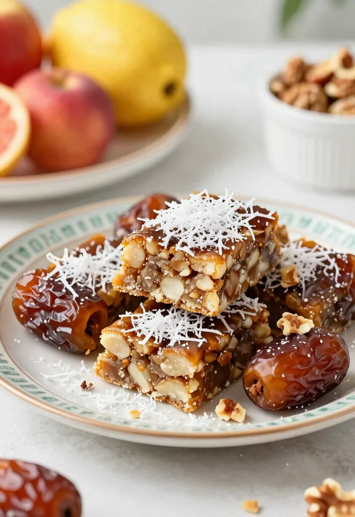 10 Date Dessert Recipes for Naturally Sweet Easy Treat Ideas - 10. Date and Coconut Energy Bars