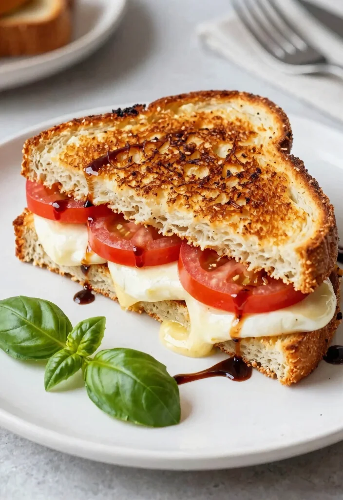10 Dinner Sandwich Recipes for Quick Satisfying Meals - 4. Caprese Grilled Cheese Sandwich