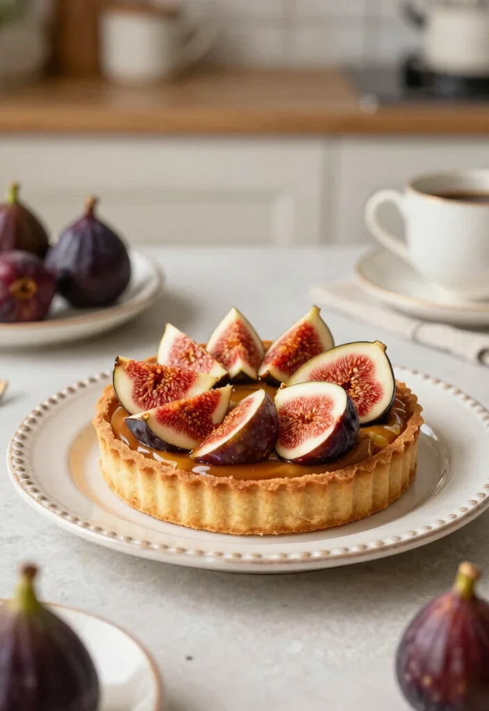 10 Fig Dessert Recipes for Cozy Sweet Seasonal Baking - 10. Fig and Caramel Tart