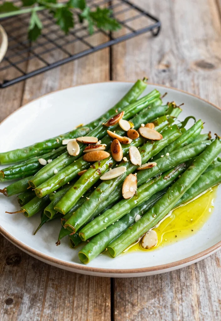 10 Green Bean Vegan Recipes for Easy Flavorful Sides - 2. Roasted Green Beans with Almonds