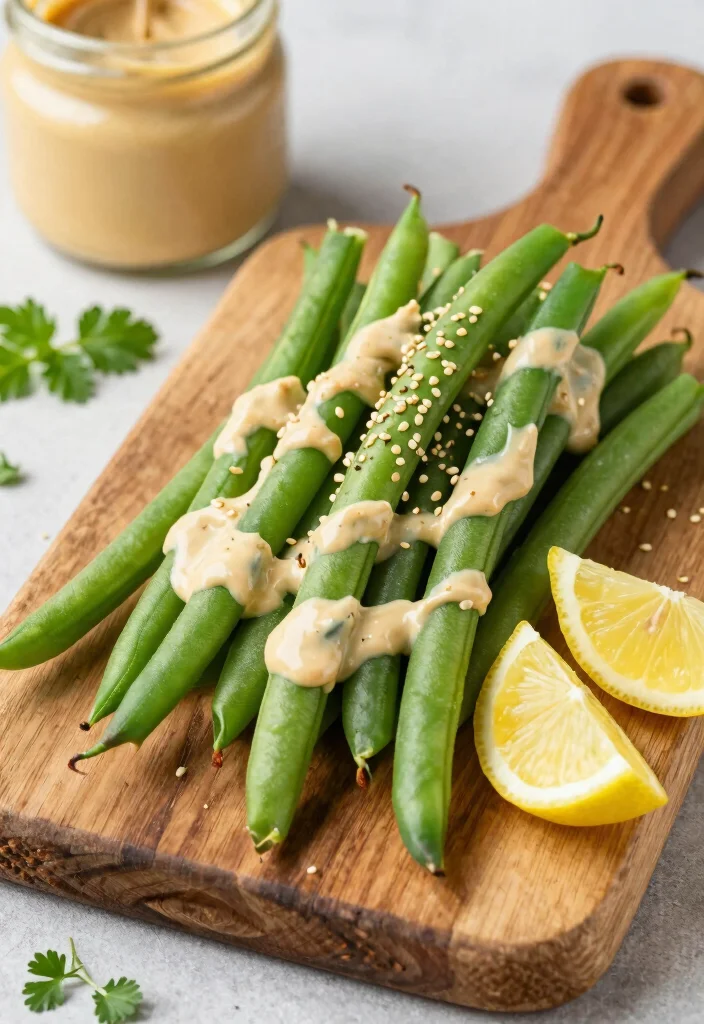 10 Green Bean Vegan Recipes for Easy Flavorful Sides - 9. Green Beans with Tahini Dressing