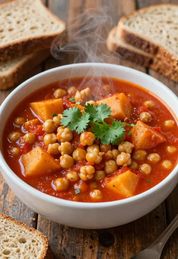 10 Healthy Yam Recipes for Nourishing Cozy Sides - 6. Spicy Yam and Chickpea Stew