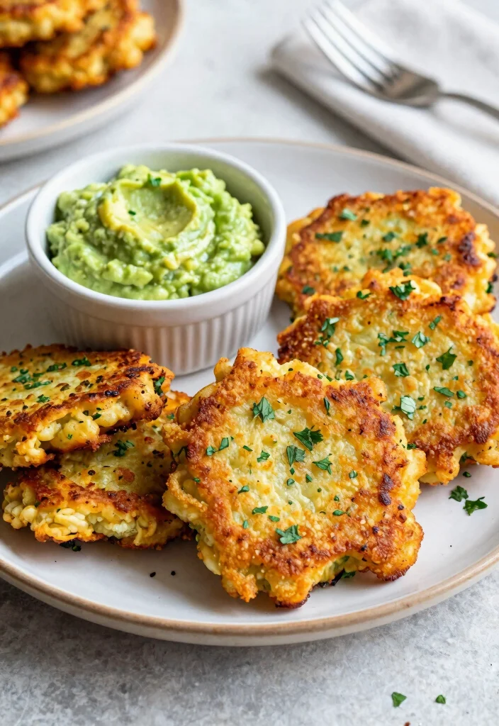 10 Healthy Yam Recipes for Nourishing Cozy Sides - 8. Yam Fritters with Avocado Dip