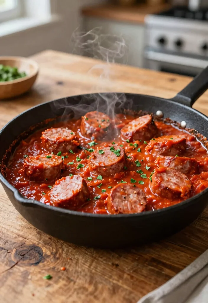 10 Italian Sausage Keto Recipes for Easy Flavor-Packed Dinners - 10. Italian Sausage Skillet with Creamy Tomato Sauce
