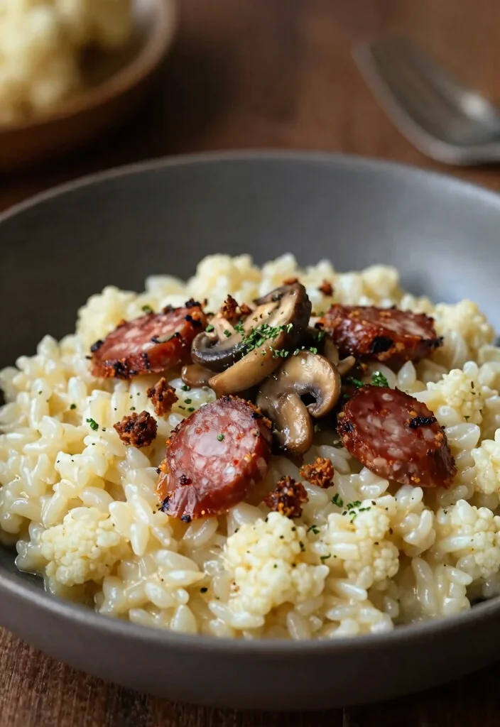 10 Italian Sausage Keto Recipes for Easy Flavor-Packed Dinners - 7. Italian Sausage and Mushroom Risotto
