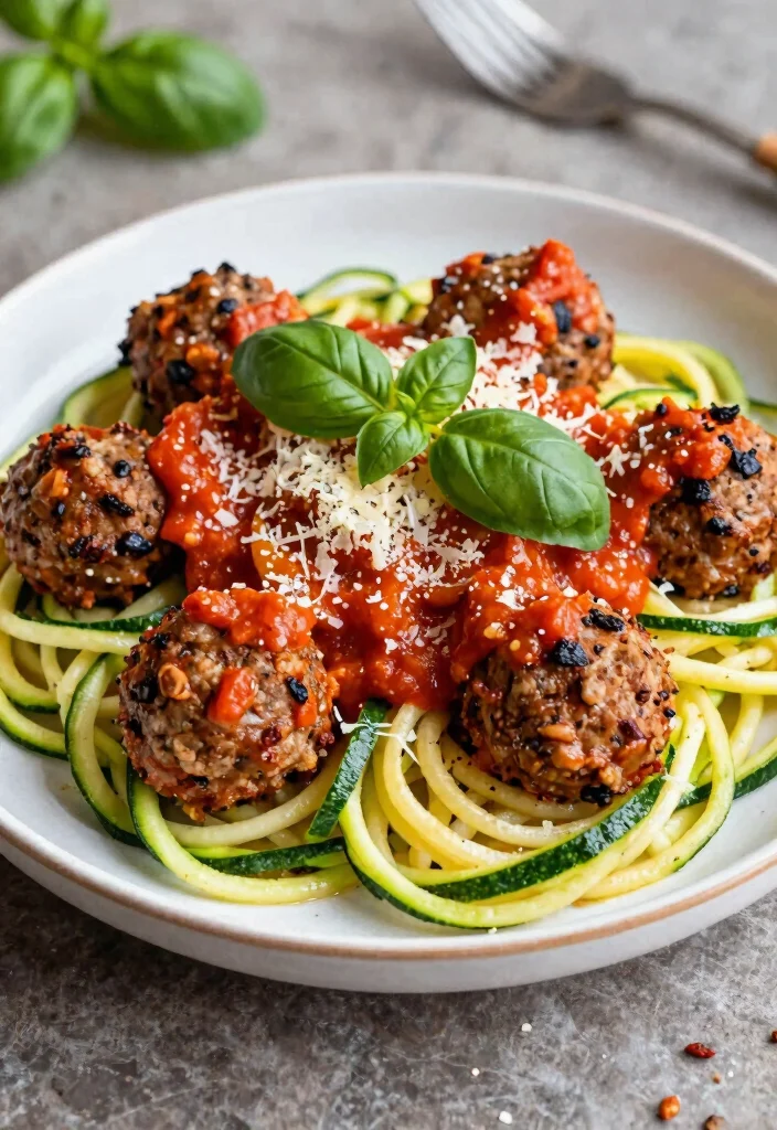 10 Keto Carnivore Recipes for Simple High-Protein Meals - 9. Keto Meatballs with Zucchini Noodles