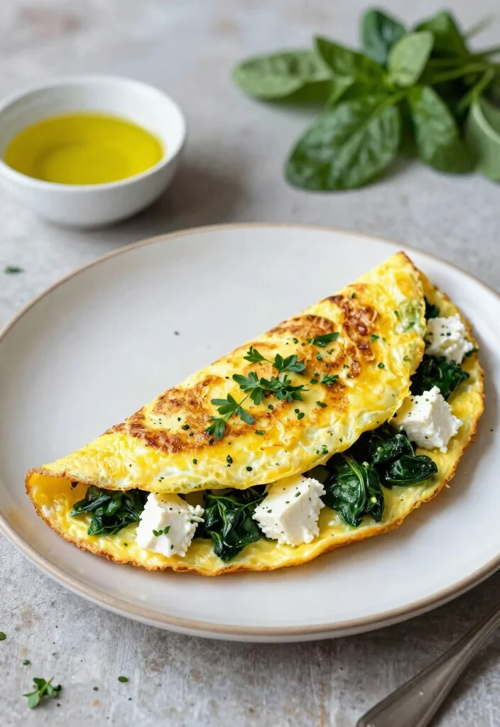 10 Keto Egg Recipes for Simple Protein-Packed Meals - 2. Spinach and Feta Omelette