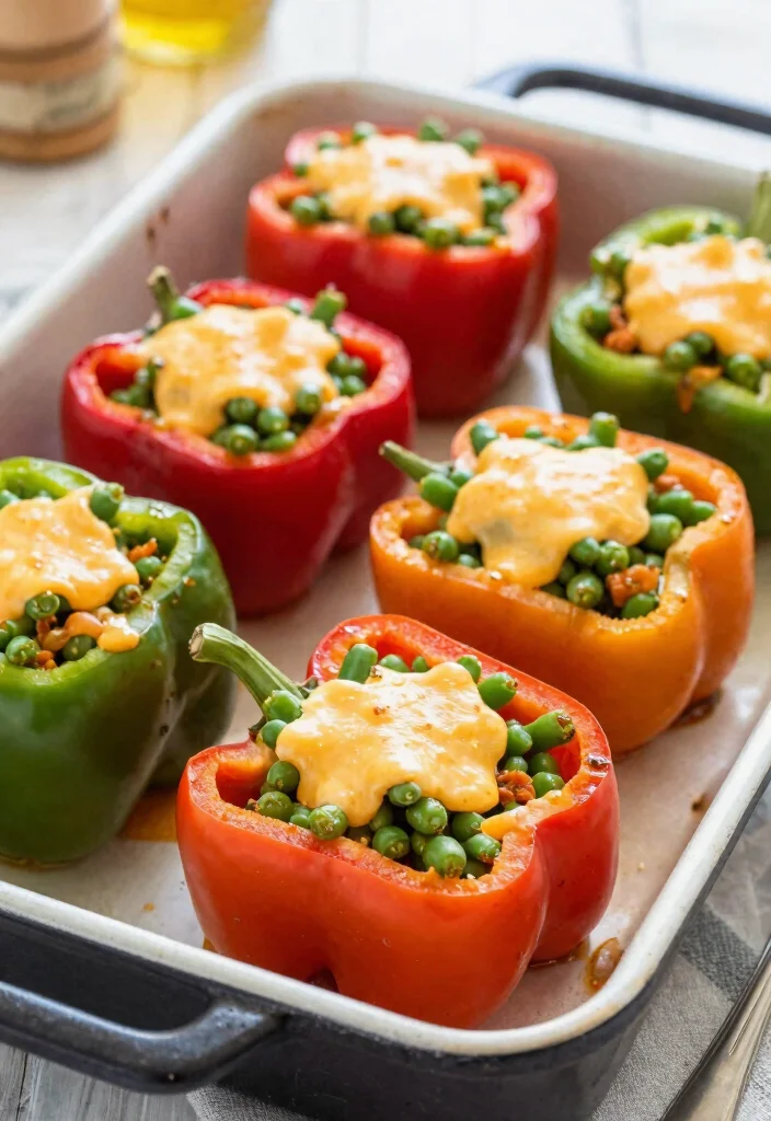10 Keto Green Bean Recipes for Easy Low-Carb Sides - 10. Green Bean and Cheese Stuffed Peppers