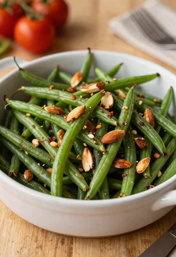 10 Keto Green Bean Recipes for Easy Low-Carb Sides - 8. Roasted Green Beans with Almonds