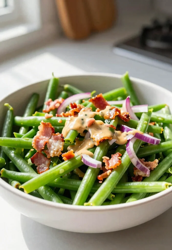 10 Keto Green Bean Recipes for Easy Low-Carb Sides - 9. Green Bean and Bacon Salad