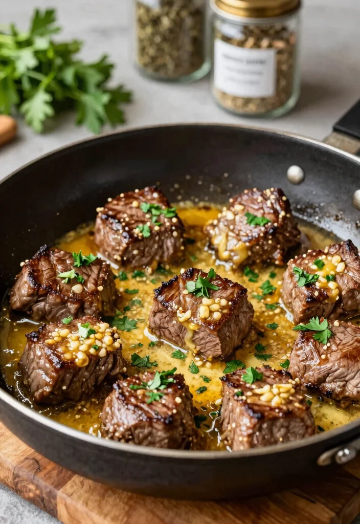 10 Keto Steak Recipes for Easy High-Protein Low-Carb Meals - 1. Garlic Butter Steak Bites