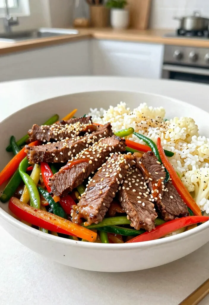 10 Keto Steak Recipes for Easy High-Protein Low-Carb Meals - 9. Sesame Ginger Steak Stir-Fry