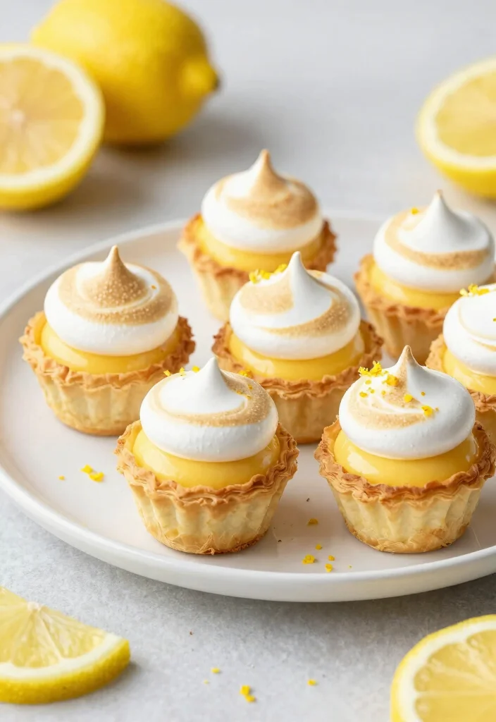 10 Phyllo Dough Dessert Recipes for Light Crispy Sweet Layers - 5. Lemon Meringue Phyllo Cups
