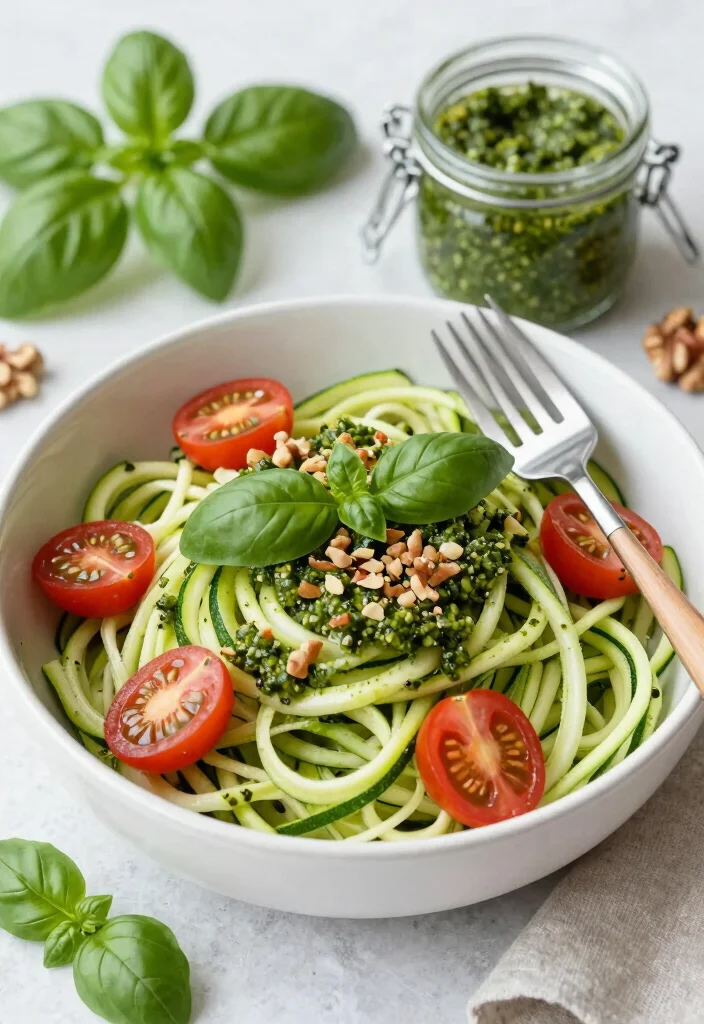 10 Single-Serve Dinner Recipes for Easy Minimal-Cook Nights - 6. Zucchini Noodles with Pesto