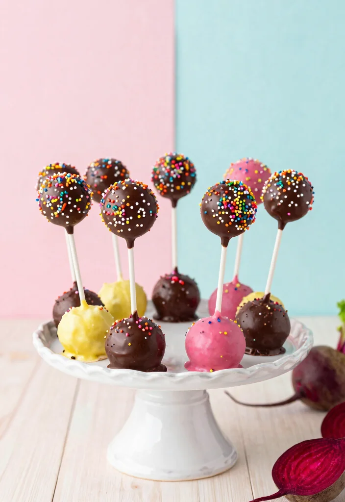 10 Vegan Beet Recipes for Bright Nutritious Plant-Based Meals - 10. Beetroot Cake Pops