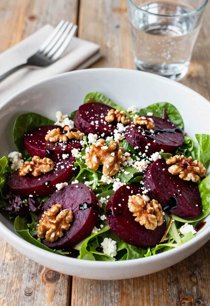 10 Vegan Beet Recipes for Bright Nutritious Plant-Based Meals - 2. Roasted Beet and Walnut Salad