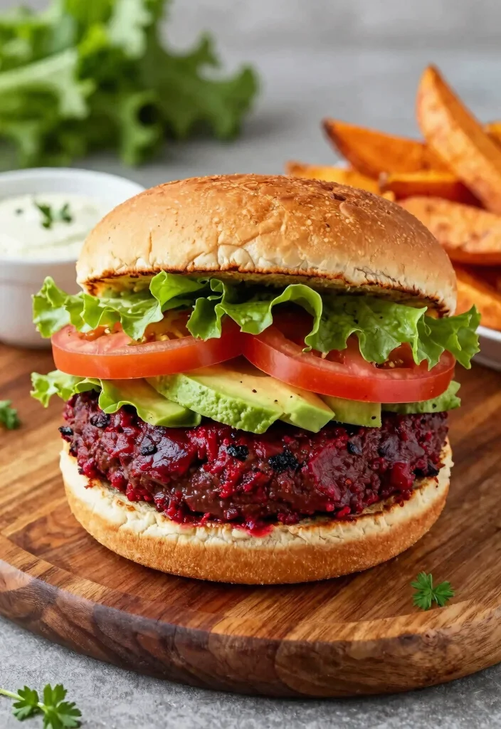 10 Vegan Beet Recipes for Bright Nutritious Plant-Based Meals - 6. Spicy Beet Burger