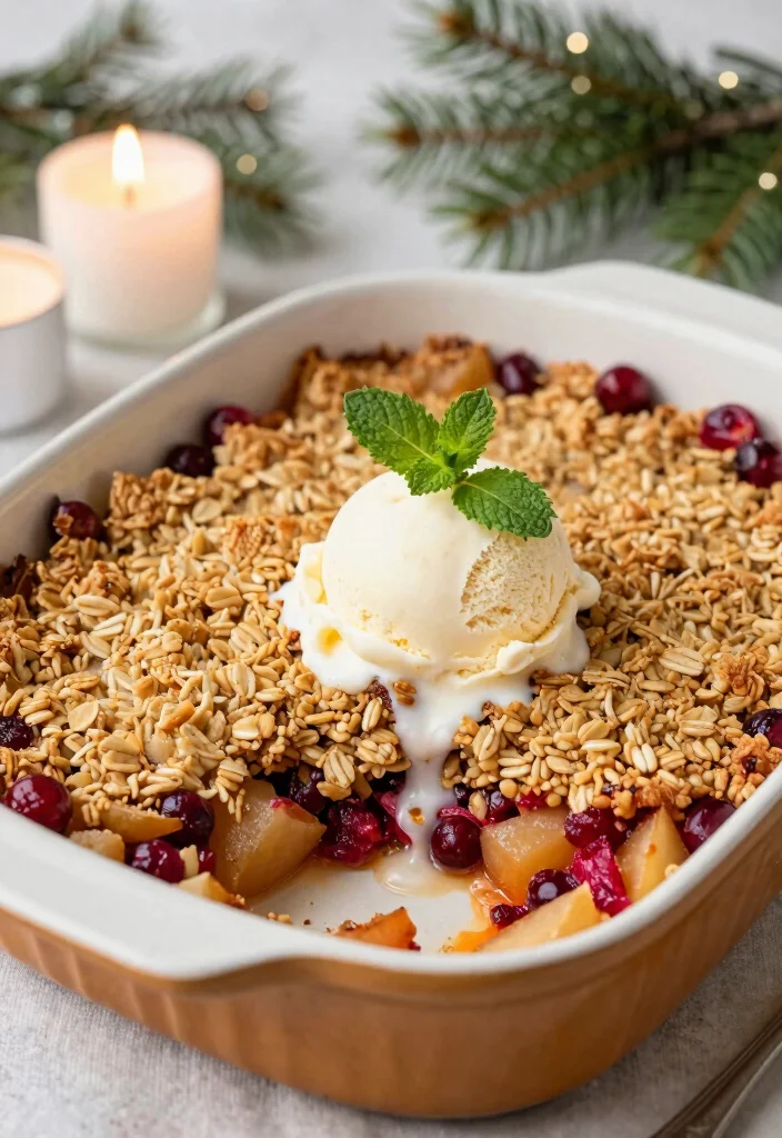 10 Vegan Christmas Recipes for Easy Festive Plant-Based Meals - 10. Spiced Cranberry Pear Crisp