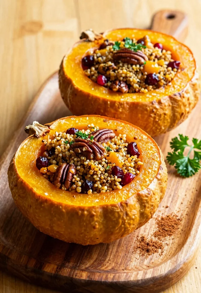 10 Vegan Christmas Recipes for Easy Festive Plant-Based Meals - 2. Festive Stuffed Acorn Squash