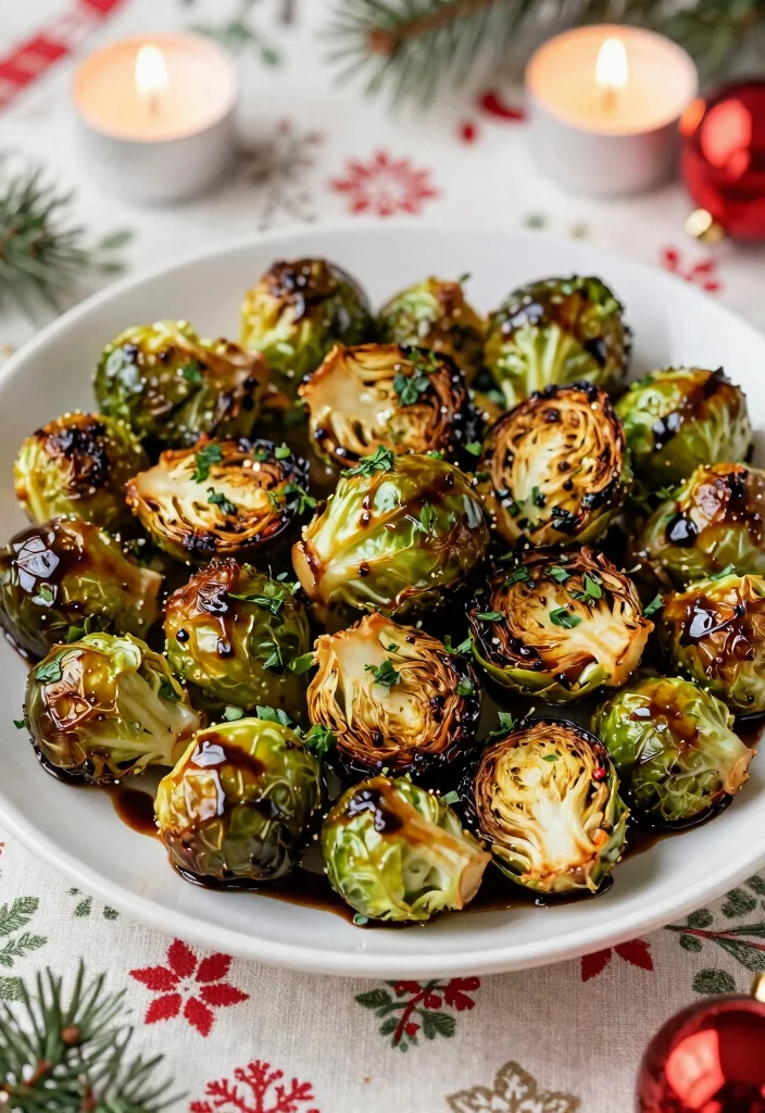 10 Vegan Christmas Recipes for Easy Festive Plant-Based Meals - 6. Roasted Brussels Sprouts with Balsamic Glaze