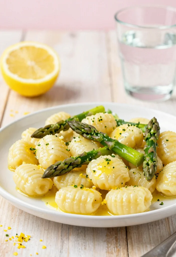 10 Vegan Gnocchi Recipes for Cozy Simple Weeknight Plates - 2. Lemon Garlic Asparagus Gnocchi