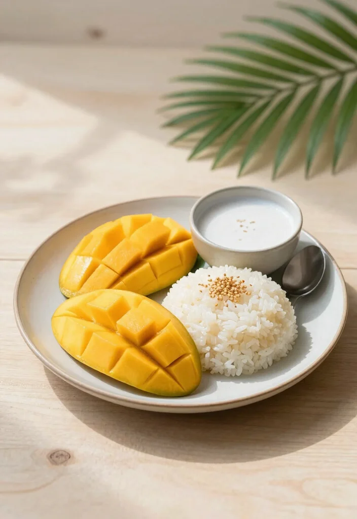 12 Asian Dessert Recipes for Light Sweet Simple Treat Ideas - 1. Mango Sticky Rice