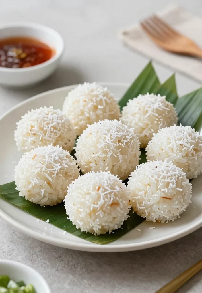 12 Asian Dessert Recipes for Light Sweet Simple Treat Ideas - 12. Coconut Rice Balls