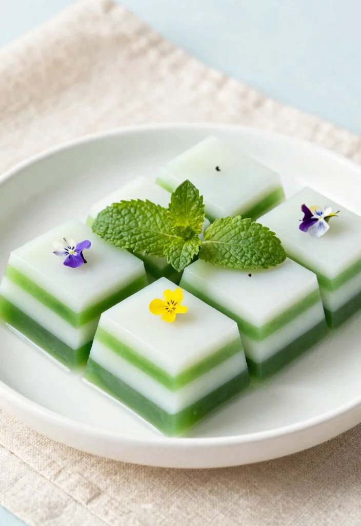 12 Asian Dessert Recipes for Light Sweet Simple Treat Ideas - 4. Coconut Jelly (Khanom Chan)