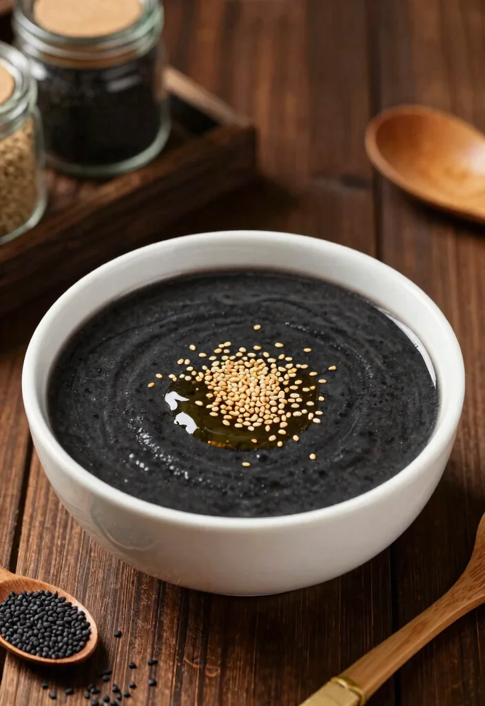 12 Asian Dessert Recipes for Light Sweet Simple Treat Ideas - 8. Black Sesame Soup