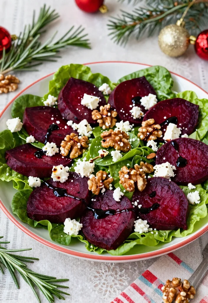 12 Christmas Dinner Recipes for Festive Cozy Holiday Meals - 3. Beet and Feta Salad with Walnuts