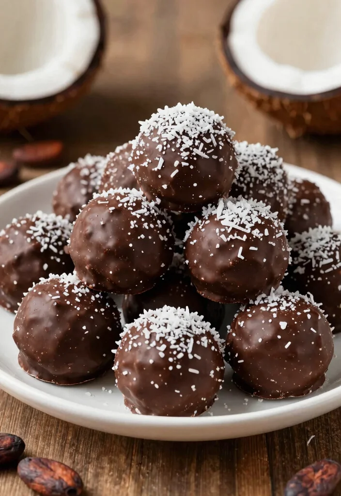 12 Coconut Dessert Recipes for Easy Tropical Sweet Ideas - 6. Coconut Chocolate Truffles