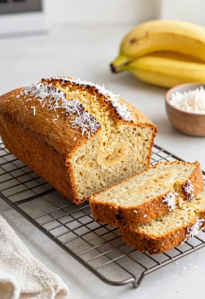12 Coconut Dessert Recipes for Easy Tropical Sweet Ideas - 7. Coconut Banana Bread