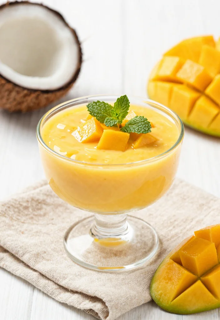 12 Coconut Dessert Recipes for Easy Tropical Sweet Ideas - 8. Coconut Mango Pudding