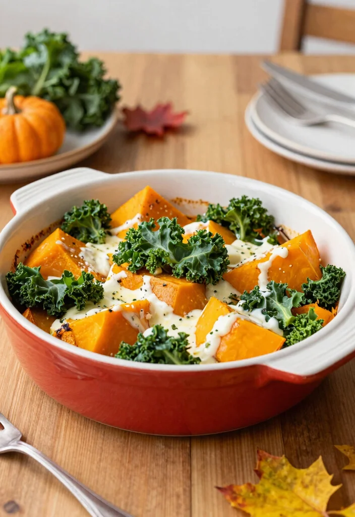 12 Easy Dinner Casserole Recipes for Quick Comforting Meals - 11. Butternut Squash and Kale Bake
