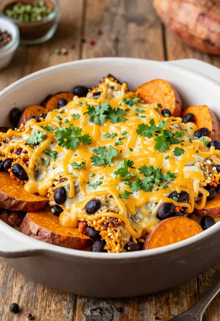 12 Easy Dinner Casserole Recipes for Quick Comforting Meals - 2. Sweet Potato and Black Bean Enchilada Casserole
