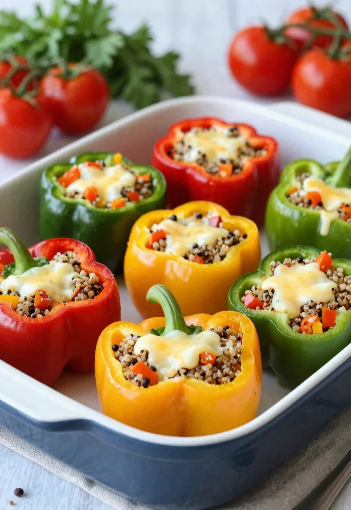 12 Easy Dinner Casserole Recipes for Quick Comforting Meals - 5. Quinoa and Vegetable Stuffed Peppers