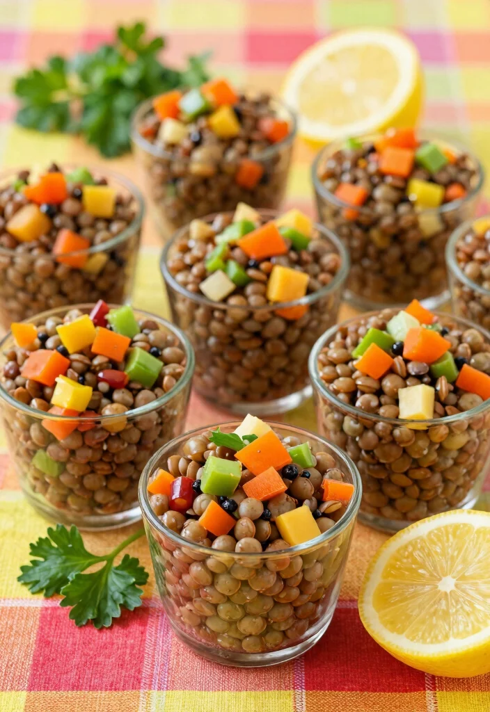12 Easy Healthy Snack Recipes for Quick Nutritious Bites - 10. Lentil Salad Cups