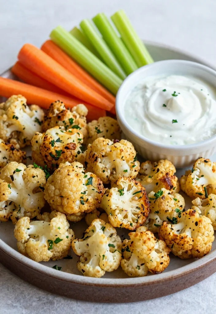 12 Easy Healthy Snack Recipes for Quick Nutritious Bites - 11. Roasted Cauliflower Bites