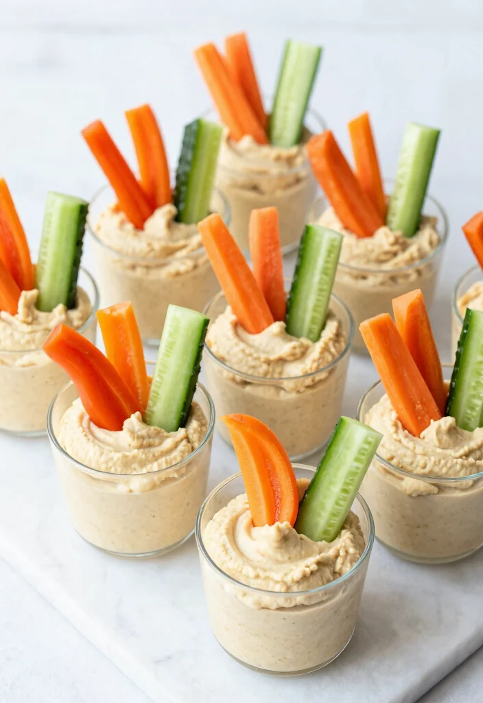 12 Easy Healthy Snack Recipes for Quick Nutritious Bites - 4. Veggie Hummus Cups