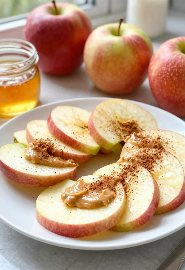 12 Easy Healthy Snack Recipes for Quick Nutritious Bites - 7. Peanut Butter Apple Slices