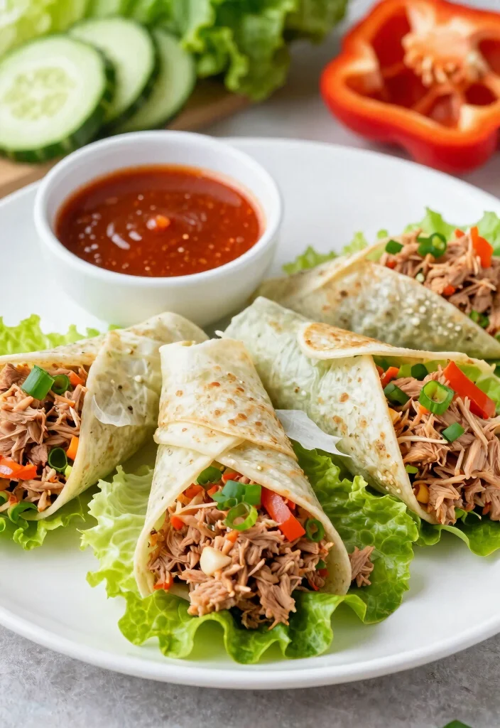 12 Fish Keto Recipes for Light Healthy Low-Carb Meals - 3. Spicy Tuna Salad Lettuce Wraps