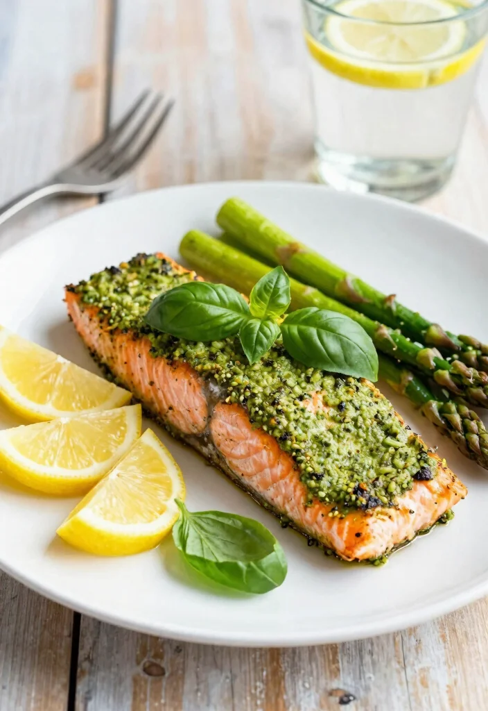 12 Fish Keto Recipes for Light Healthy Low-Carb Meals - 4. Baked Pesto Salmon