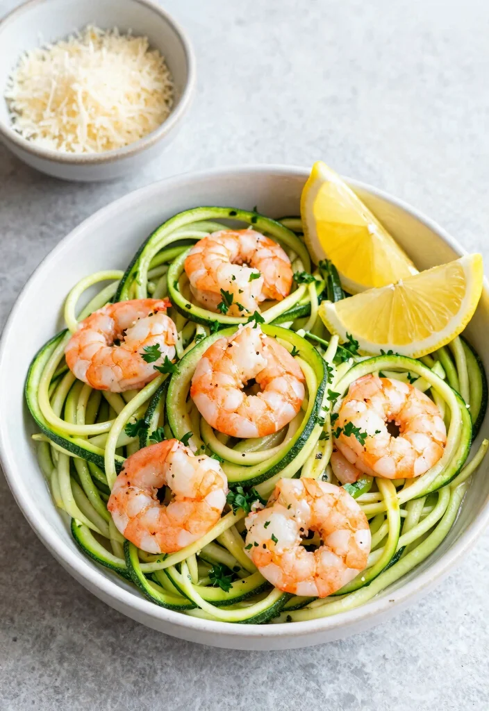 12 Fish Keto Recipes for Light Healthy Low-Carb Meals - 5. Zucchini Noodles with Shrimp Scampi