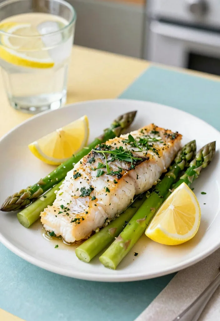 12 Fish Keto Recipes for Light Healthy Low-Carb Meals - 6. Herbed Tilapia with Asparagus