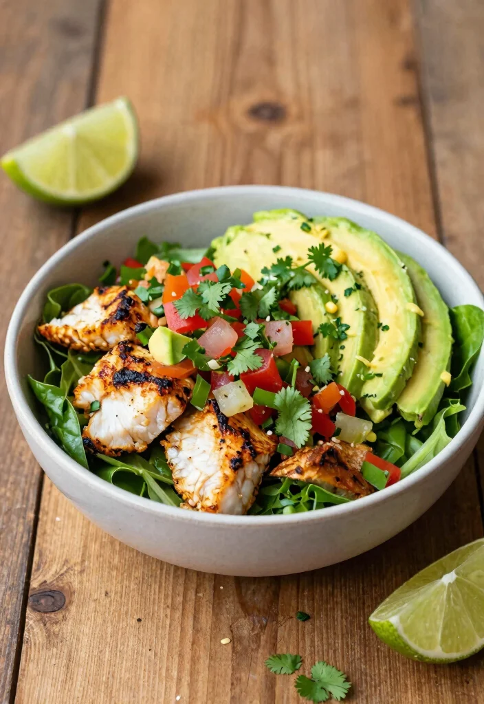 12 Fish Keto Recipes for Light Healthy Low-Carb Meals - 7. Fish Taco Bowls with Avocado