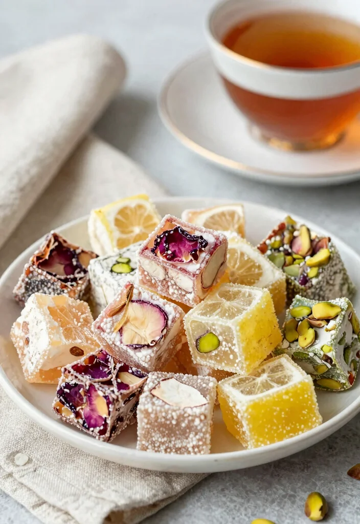 12 Greek Dessert Recipes with Easy Classic Sweet Flavors - 3. Loukoum – Turkish Delight