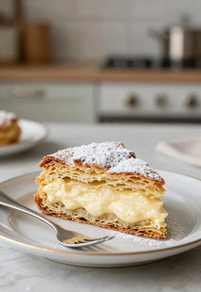 12 Greek Dessert Recipes with Easy Classic Sweet Flavors - 8. Karpatka – Cream Puff Pastry